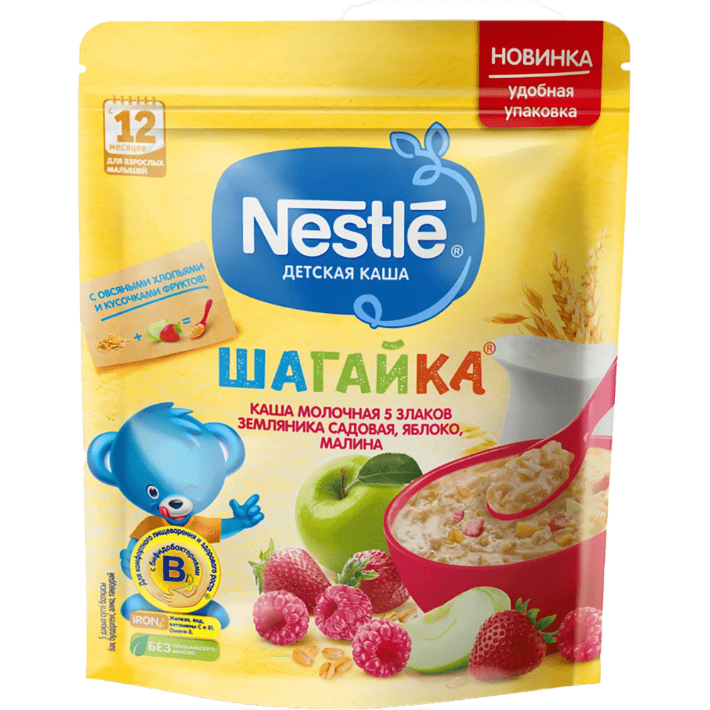 Nestle uşaq üçün sıyıq (alma, çiyələk, şaftalı) 200 q