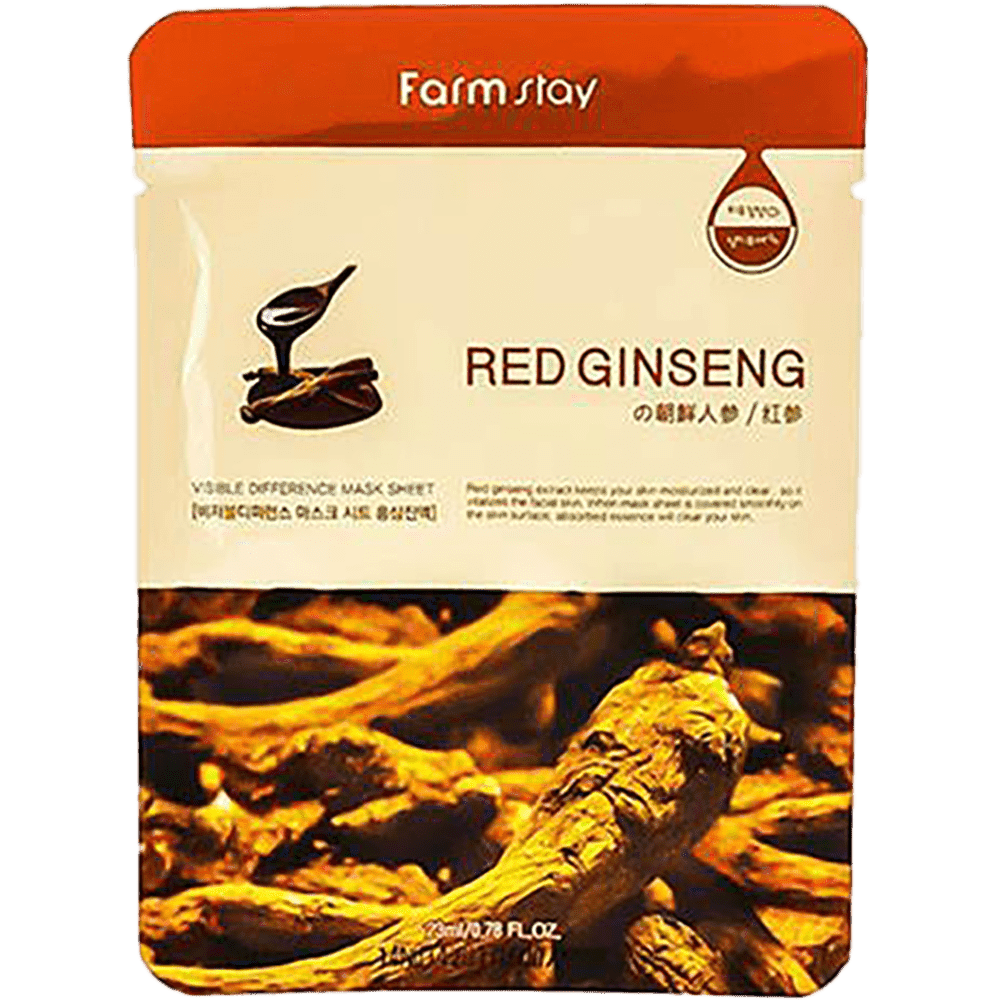 Sakitləşdirici parça üz maskası RED GINSENG DEEP 23 ml