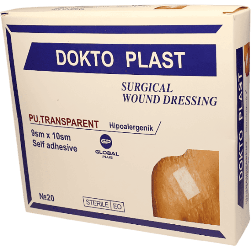 Dokto Plast yara bandı 9 sm x 10 sm 20 əd