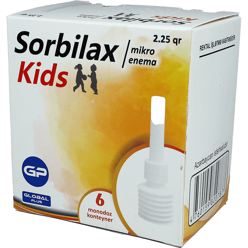 Sorbilax mikroklizm böyüklər üçün 6,75 qr. 6 əd.