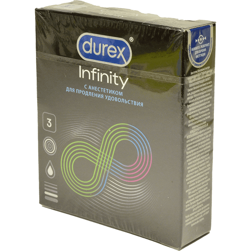 Durex Qoruyucu anestetik ilə: İnfinity - hamar 3 əd.