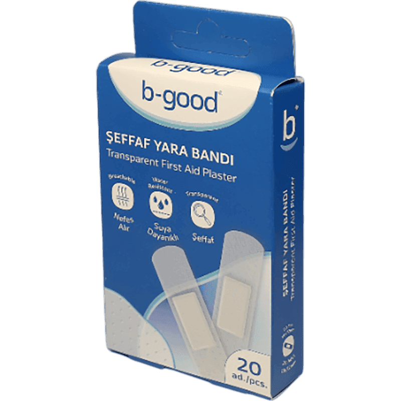 B-good 19x72 mm şəffaf ilk yardım yara bandı 20 əd