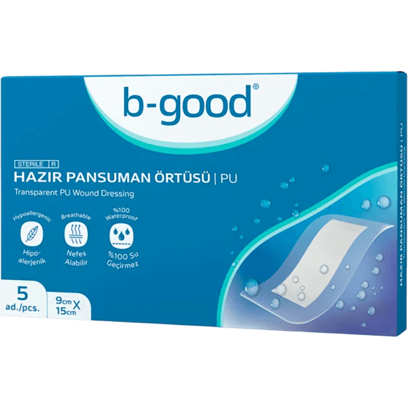 B-good əməliyyatdan sonraki parçalı yara bandı 9x15 sm 5 əd