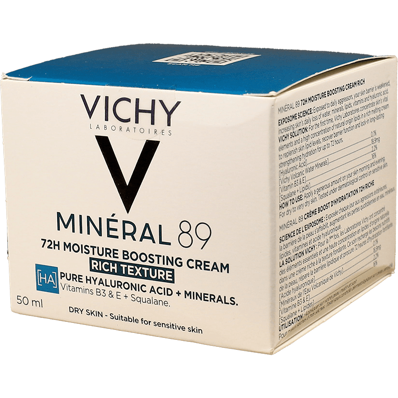 Vichy Mineral 9, 72 saat quru və çox quru dəri üçün nəmləndirici krem, 50 ml