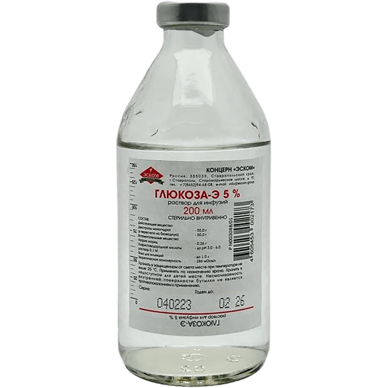Qlükoza 5% 200 ml