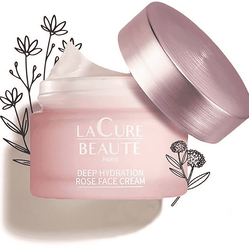 Dərindən nəmləndirici üz kremi Gül ilə, 50 ml