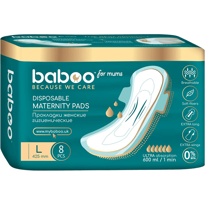 Baboo Hamilələr üçün birdəfəlik padlar, böyük