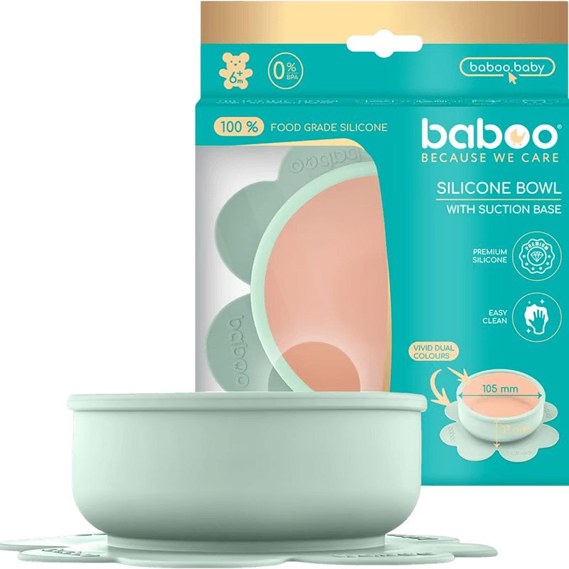 Baboo Silikonlu yapışan qab, Peachy Keen, yaşıl
