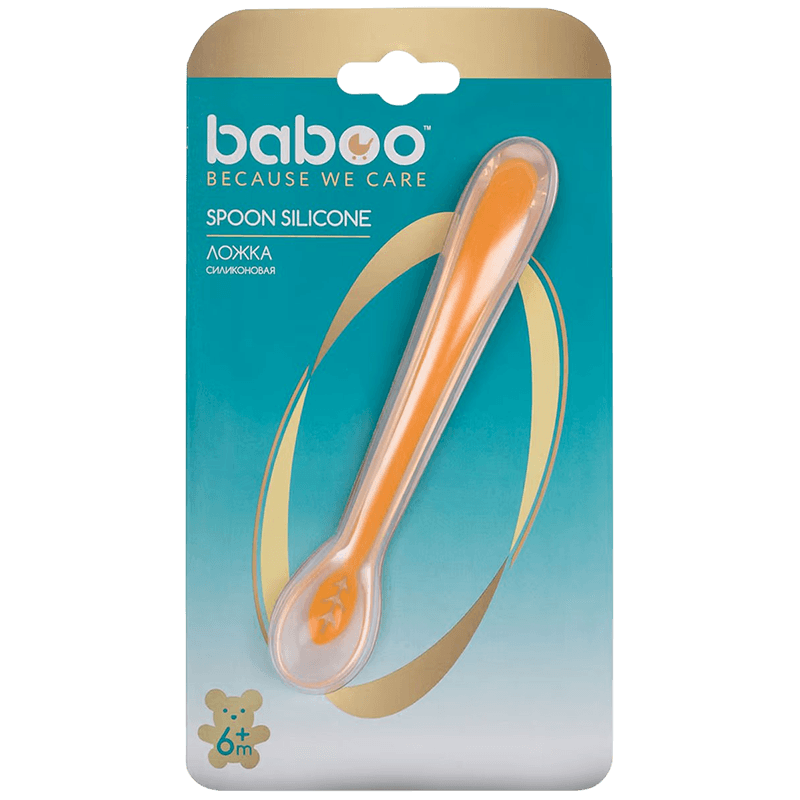 Baboo silikonlu qaşıq, narıncı