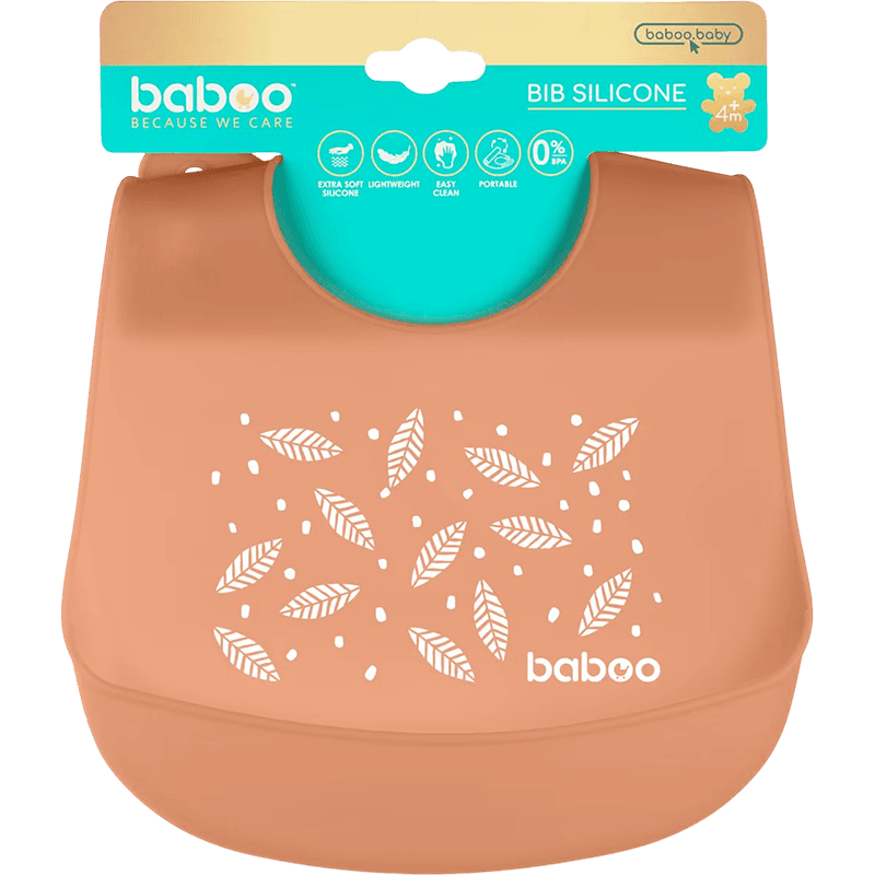 Baboo Silikonlu önlük, narıncı, Peachy Keen