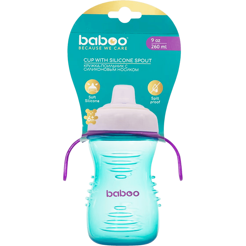 Baboo Silikonlu ağız ilə su qabı, nanəli