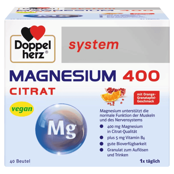 Doppel Herz System Magnezium 400 Sitrat, 40 əd