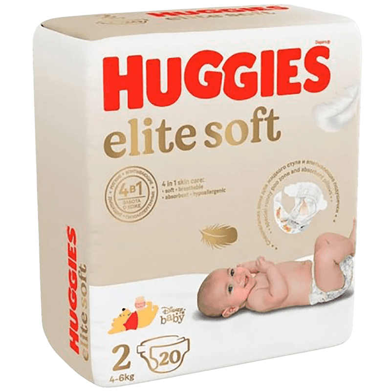 Elit Soft Huggies-2 Uşaq bezi 4-6 kq 20 əd