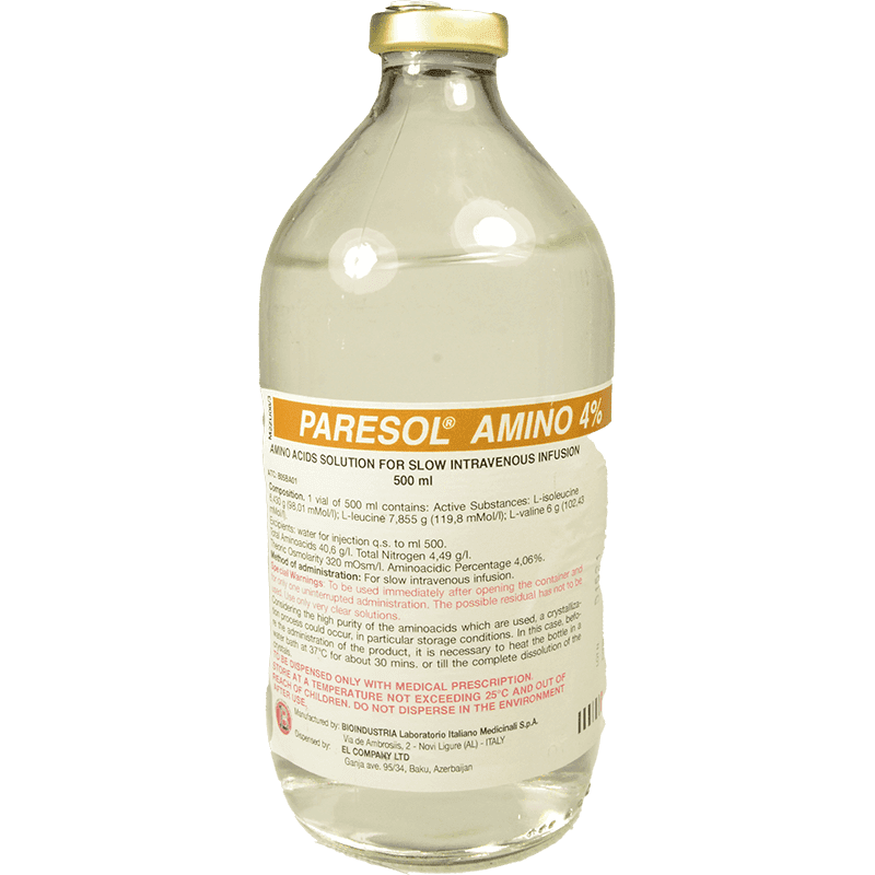 Paresol amino 4% 500 ml.
