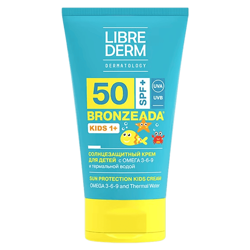 Librederm uşaq üçün günəşdən qoruyucu krem SPF50+ Omeqa 3-6-9 və termal su tərkibli 150 ml