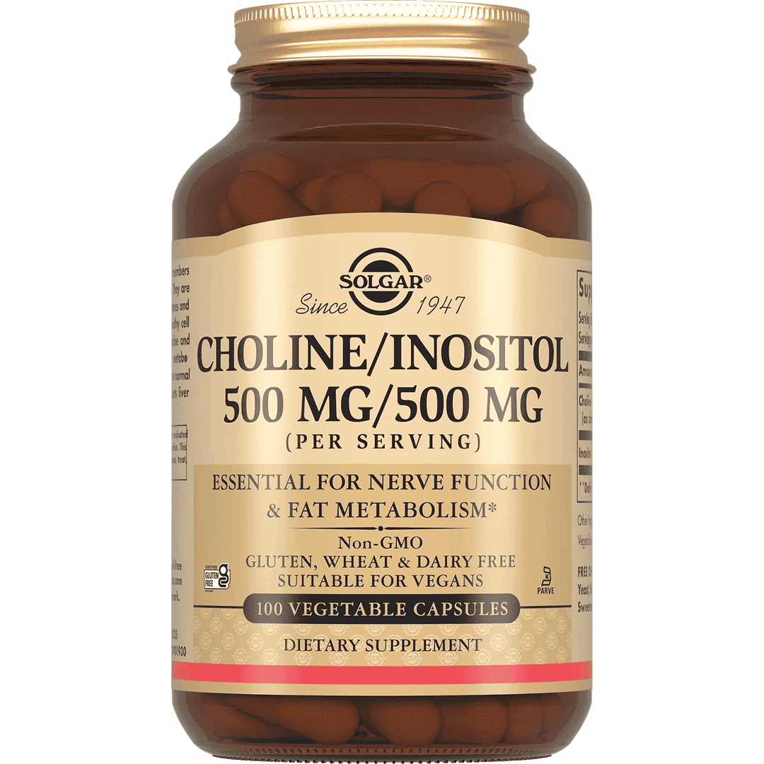 Solgar Choline/İnositol, 500 mq/500 mq, 100 əd