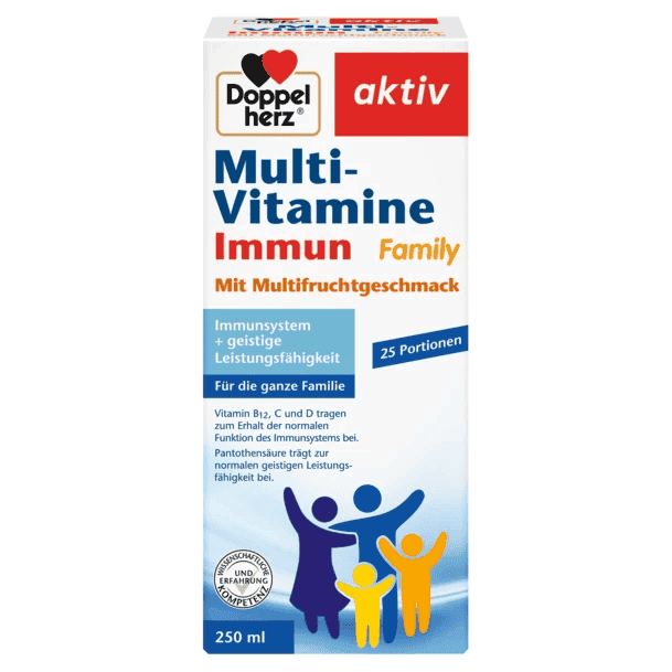 Doppel Herz aktiv Multi-Vitamin Immun Family, 250 ml