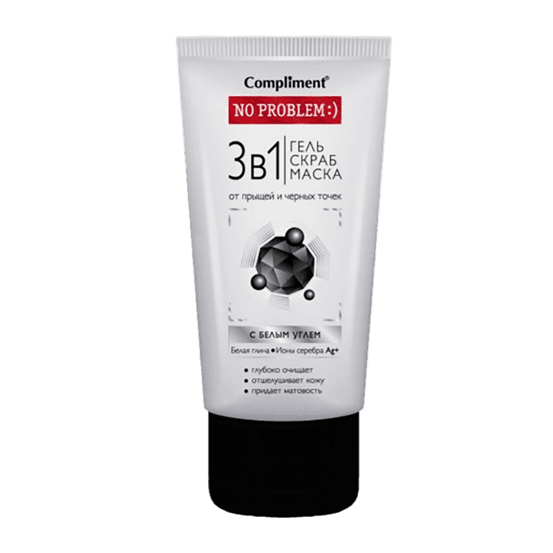 No problem 3-çü 1-də gel skrab maska sizanaqlara və qara nöqtələrə qarşı 150 ml