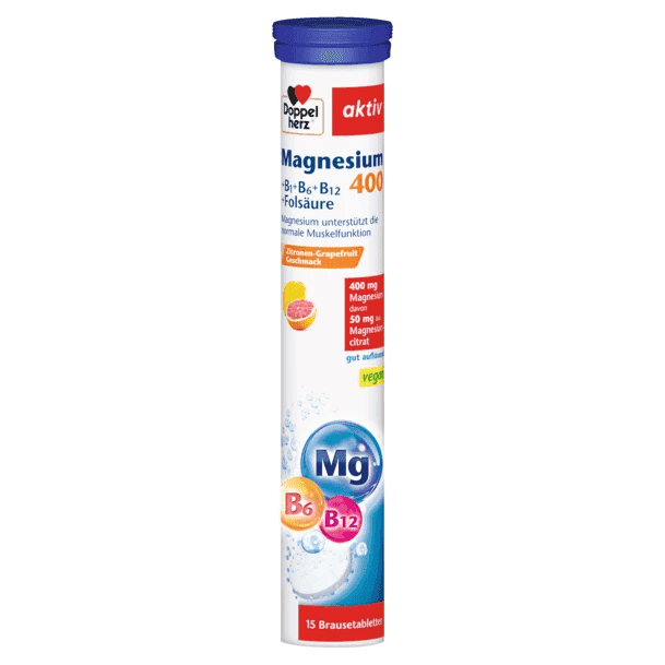 Doppel Herz aktiv Magnezium 400 + Vitamin B, 15 əd