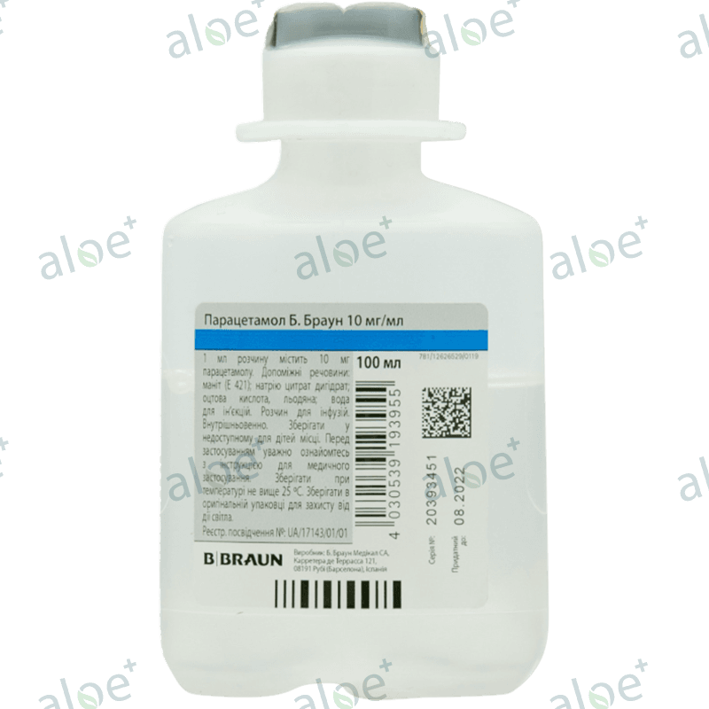 Parasetamol 10 mq/ml 100 ml 1 əd