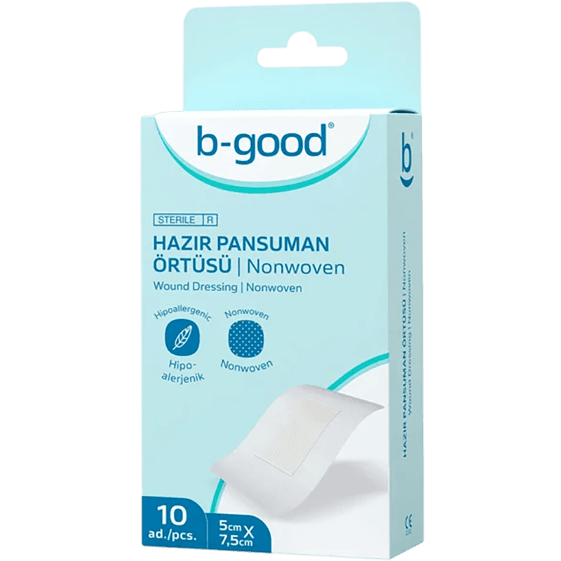 B-good əməliyyatdan sonraki parçalı yara bandı 5x7,5 sm 10 əd