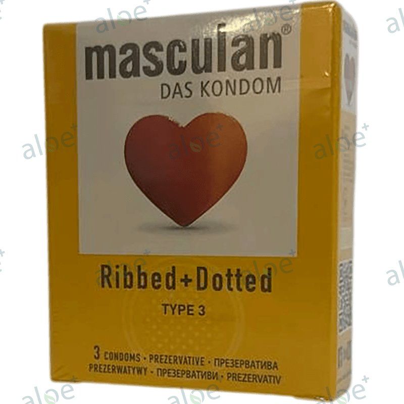 Qabırğalı + nöqtəli Masculan qoruyucu 3 əd